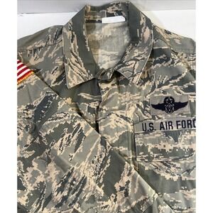 US Military Digital Tiger Stripe Camo Combat Uniform Coat 38 Short Air Force